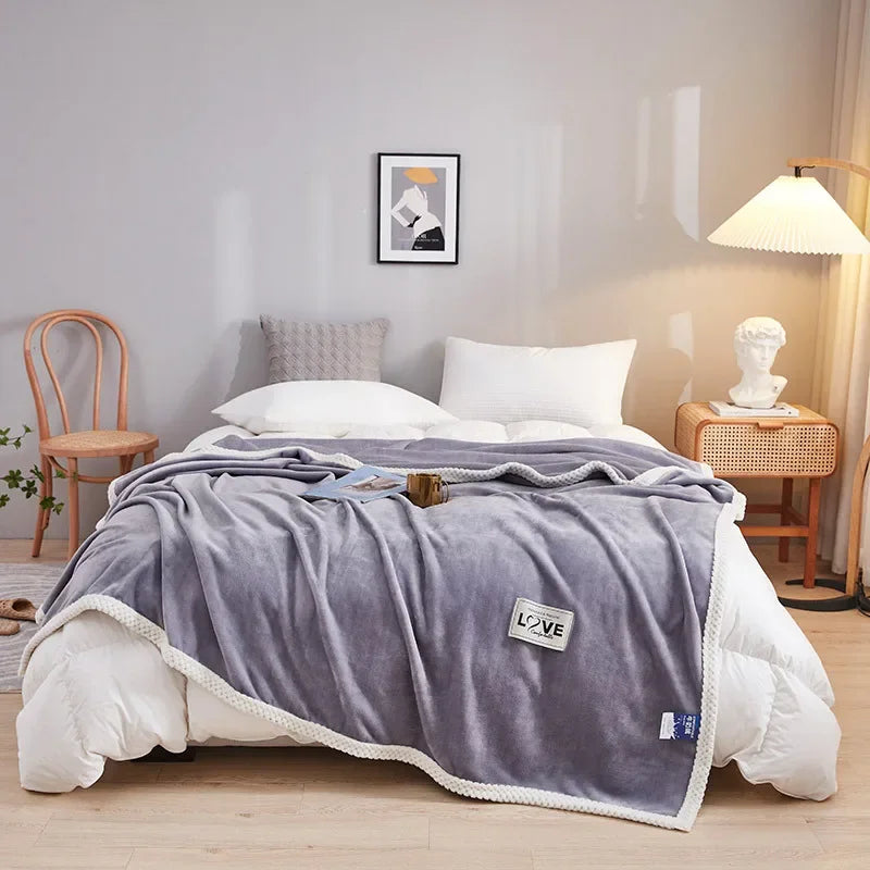 Decobites Milk Velvet Plush Blanket: Soft & Cozy Winter Bedding