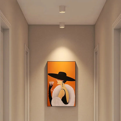 DecorBites™ Aluminum Ceiling Lamp: Cylindrical Surface Mounted Downlight with Adjustable Beam Angle