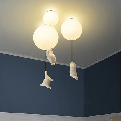 DecorBites™ Kids Bear LED Ceiling Light - Designer Bedroom Pendant Lamp