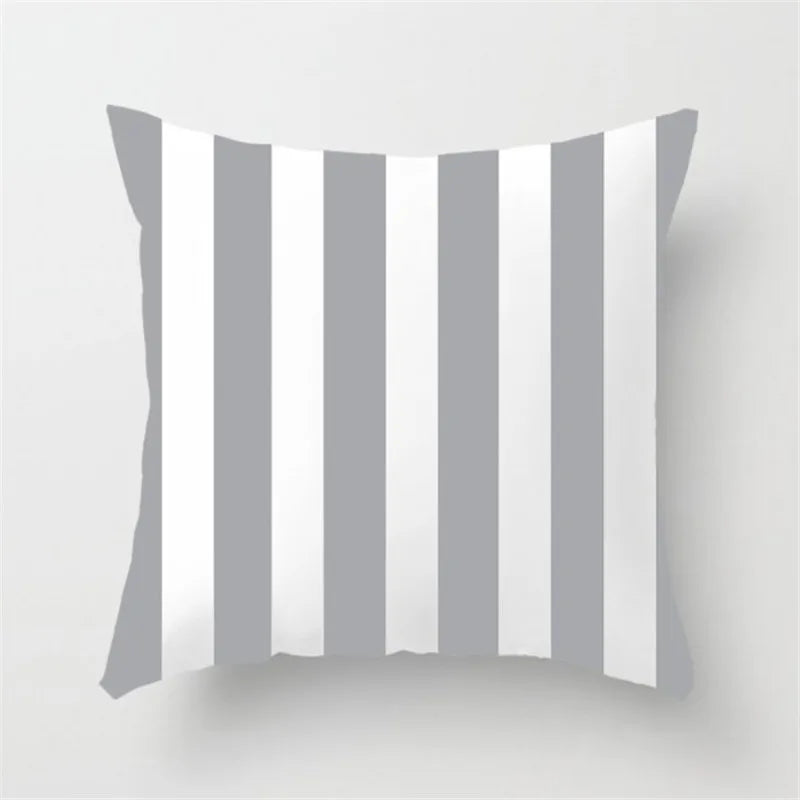 Funda de almohada DecorBites™ con rayas geométricas para decoración moderna del hogar
