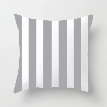 Funda de almohada DecorBites™ con rayas geométricas para decoración moderna del hogar