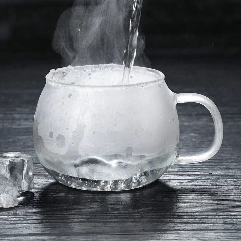 DecorBites™ Glass Tea Cup with Infuser and Lid - 350ml Drinkware for Home and Office