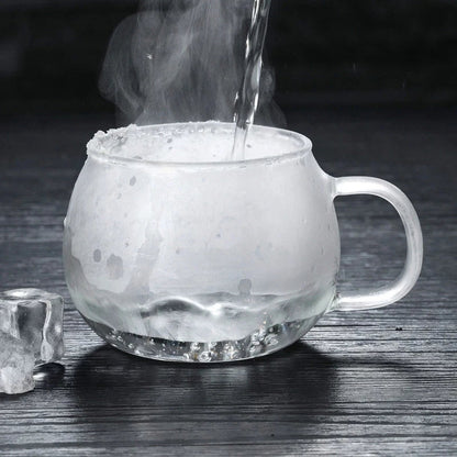 DecorBites™ Glass Tea Cup with Infuser and Lid - 350ml Drinkware for Home and Office