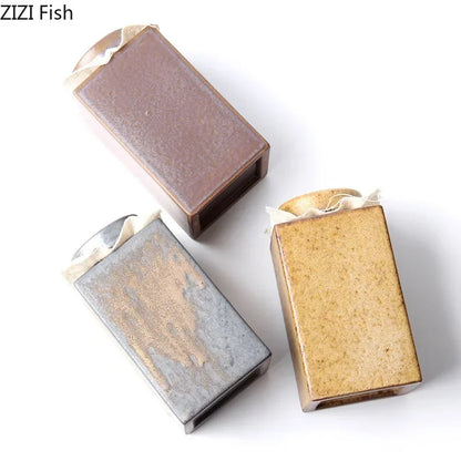 DecorBites™ Ceramic Tea Canister Pottery Jar for Tea and Coffee Storage