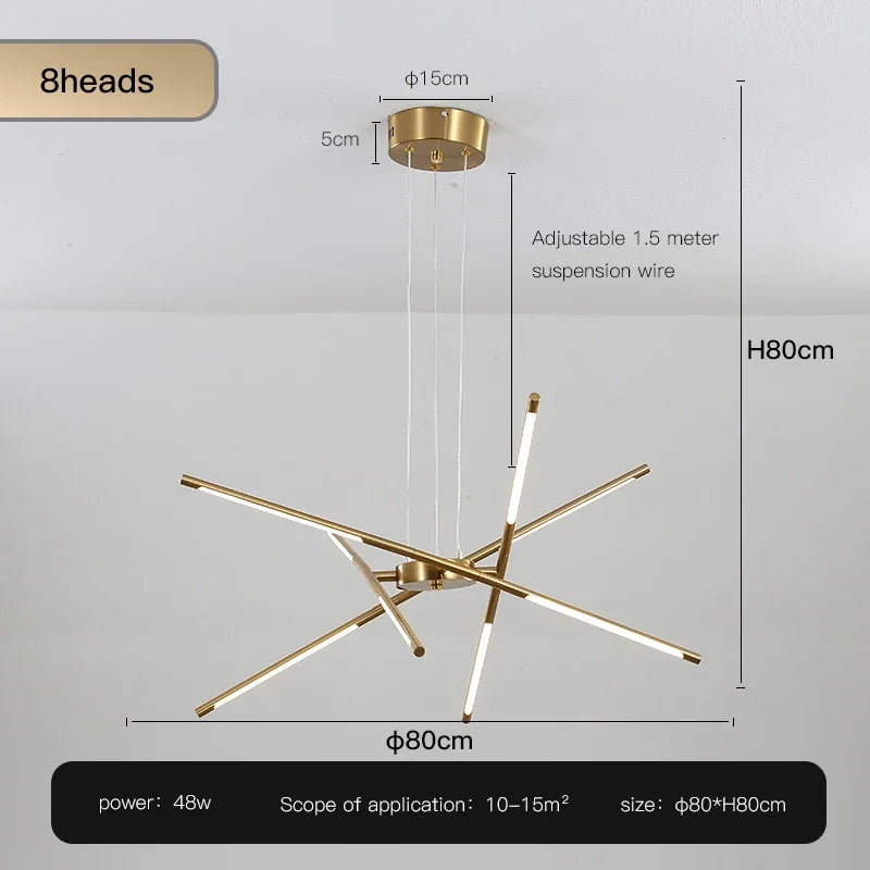 DecorBites™ Black LED Ceiling Chandelier for Nordic Modern Home Decor