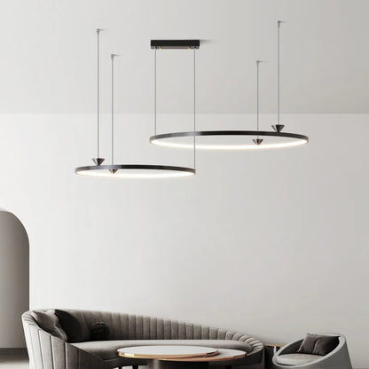 DecorBites™ Circular All-Copper Italian Style LED Pendant Lamp for Living Room and Bedroom