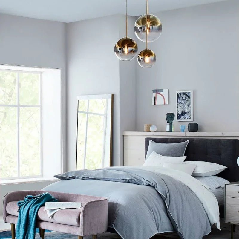 DecorBites™ Glass Ball Pendant Light for Living and Dining Spaces