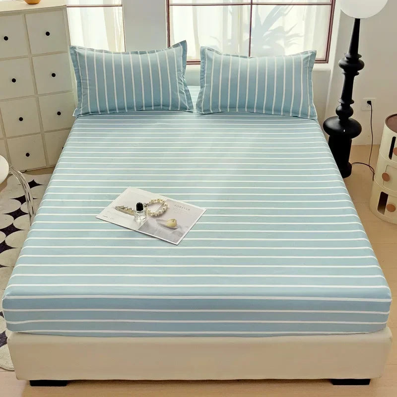 DecorBites™ Japanese Style Thick Fitted Sheet for Queen/King Bed