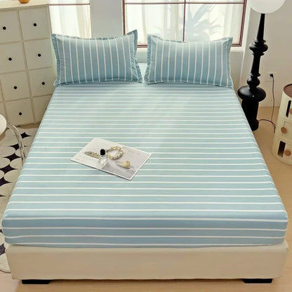 DecorBites™ Japanese Style Thick Fitted Sheet for Queen/King Bed