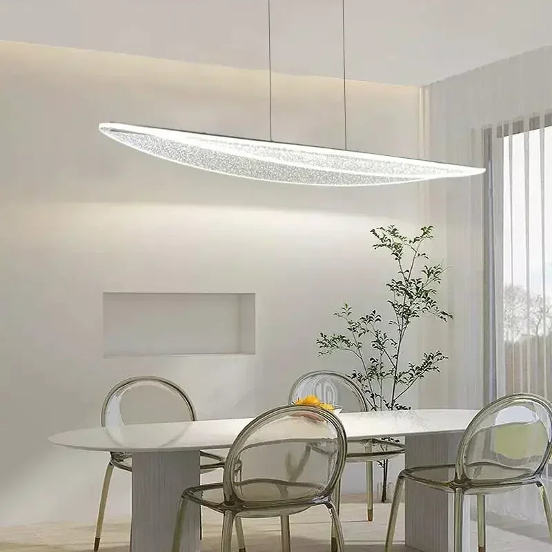 DecorBites™ LED Chandelier: Nordic Long Curve Pendant Light for Home Office Dining Decor