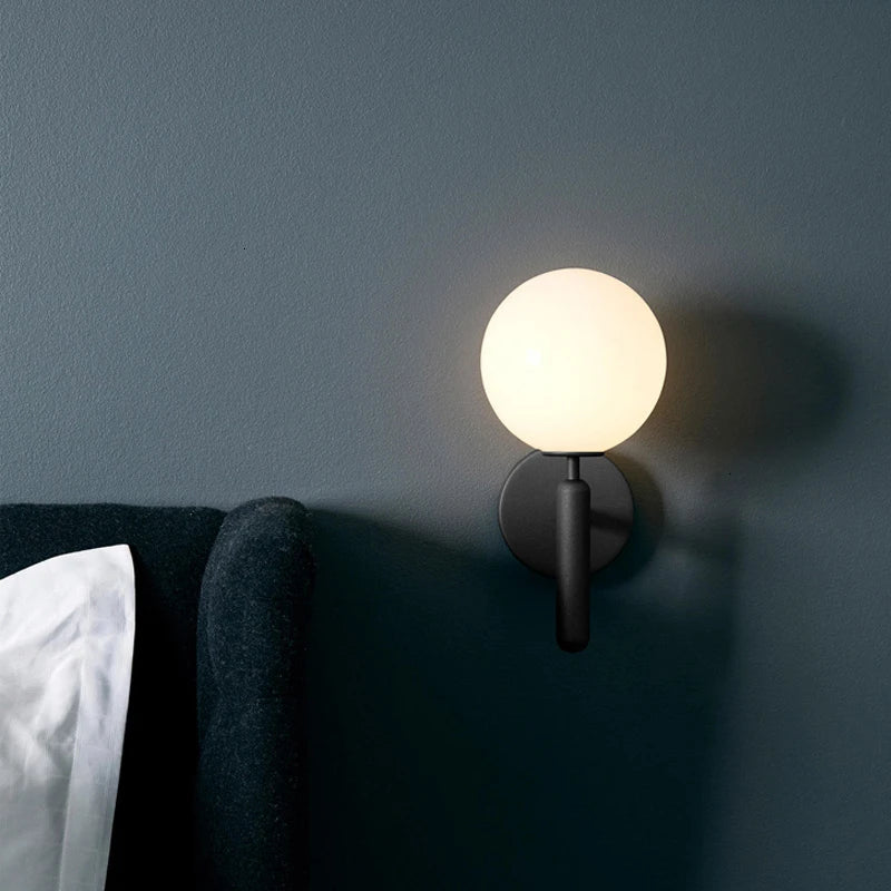 ديكور بايتس™ - مصابيح حائط على شكل كرة زجاجية لديكور غرفة النوم وغرفة المعيشة