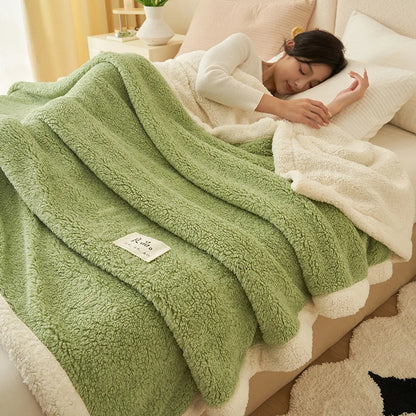 بطانية DecorBites™ من الصوف المرجاني: غطاء أريكة فائق النعومة بمقاس واحد للمكتب، بطانية قيلولة مريحة