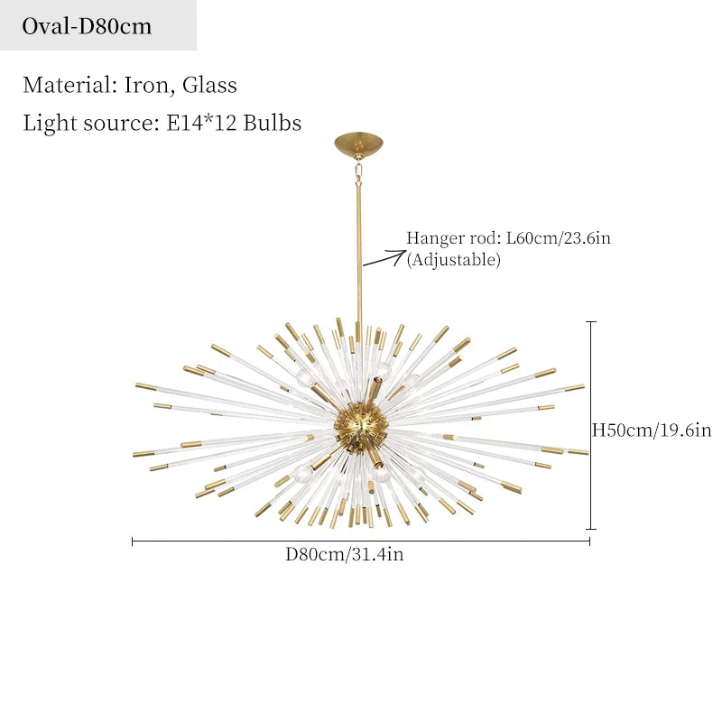 DecorBites™ Dandelion Golden Ball Chandelier - Nordic Postmodern Bedroom Dining Room Decor