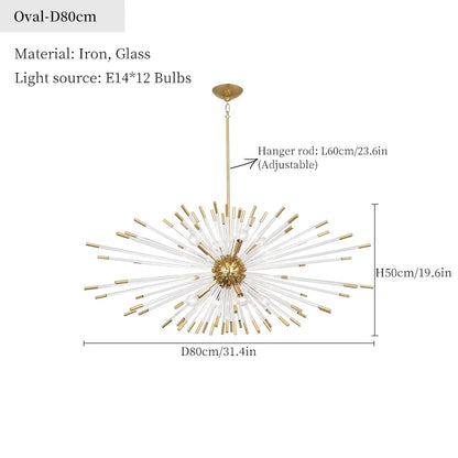 DecorBites™ Dandelion Golden Ball Chandelier - Nordic Postmodern Bedroom Dining Room Decor