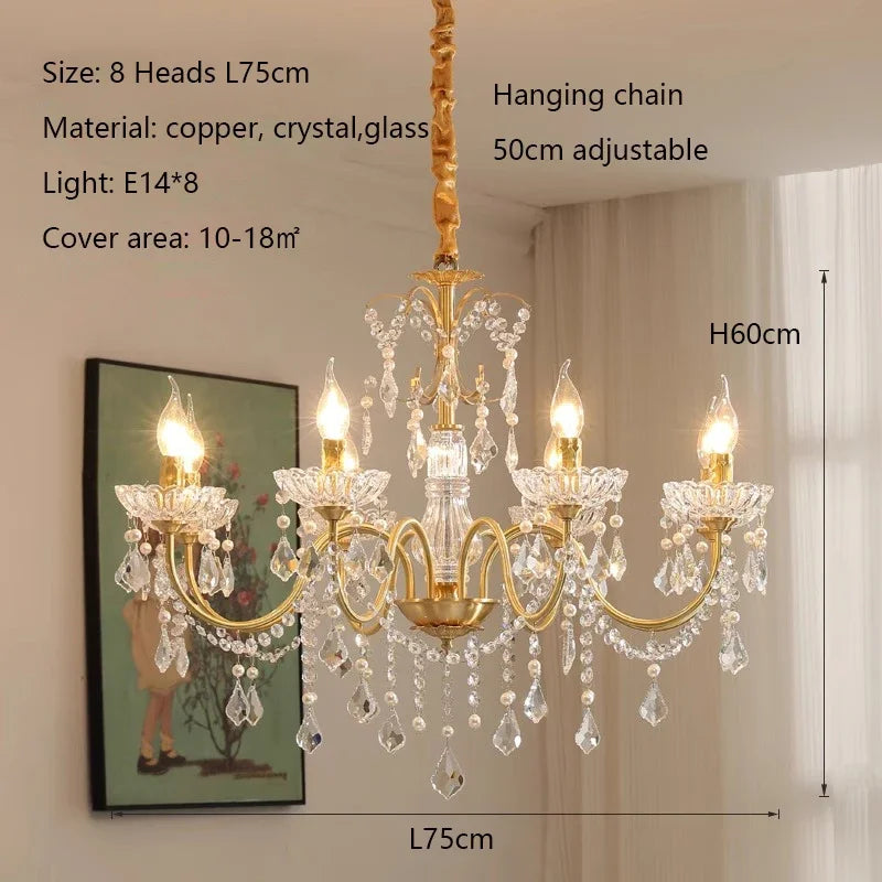 DecorBites™ Crystal Chandeliers Light for Living Room and Dining Room