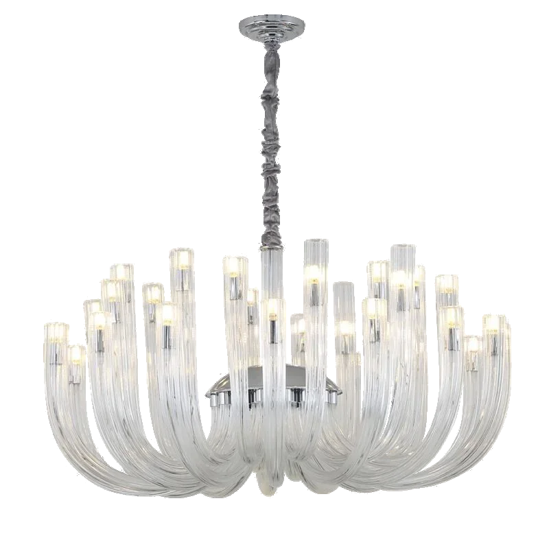 DecorBites™ Glass Chandelier LED Hanging Light for Living Room Bedroom Dining Room - 2024 Collection.