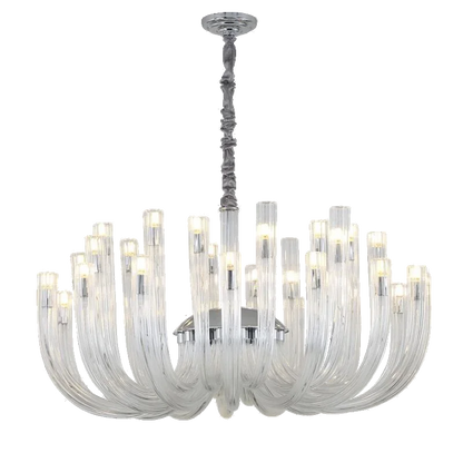 DecorBites™ Glass Chandelier LED Hanging Light for Living Room Bedroom Dining Room - 2024 Collection.