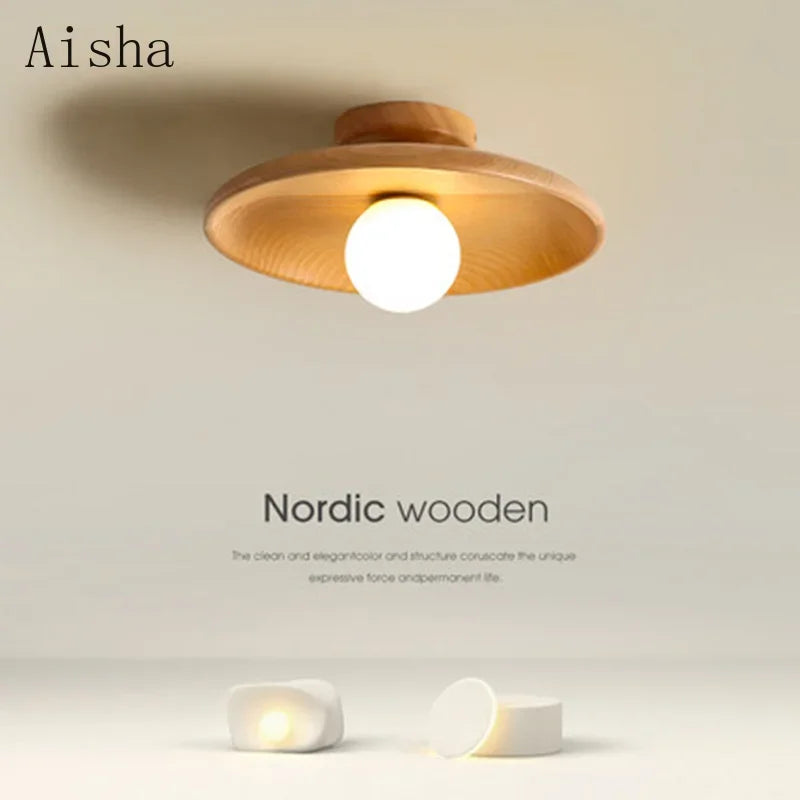 DecorBites™ Japanese Style Wooden Ceiling Lamp for Home Decor
