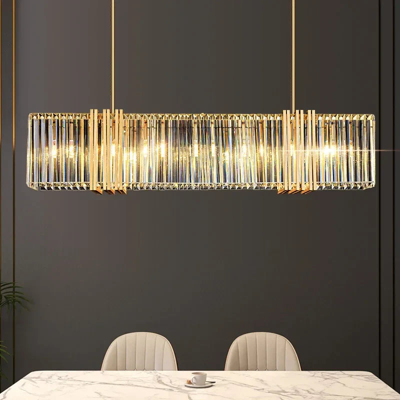 Lámpara de Suspensión de Cristal LED E14 Luxe™ Decorbites: Iluminación Elegante para el Comedor