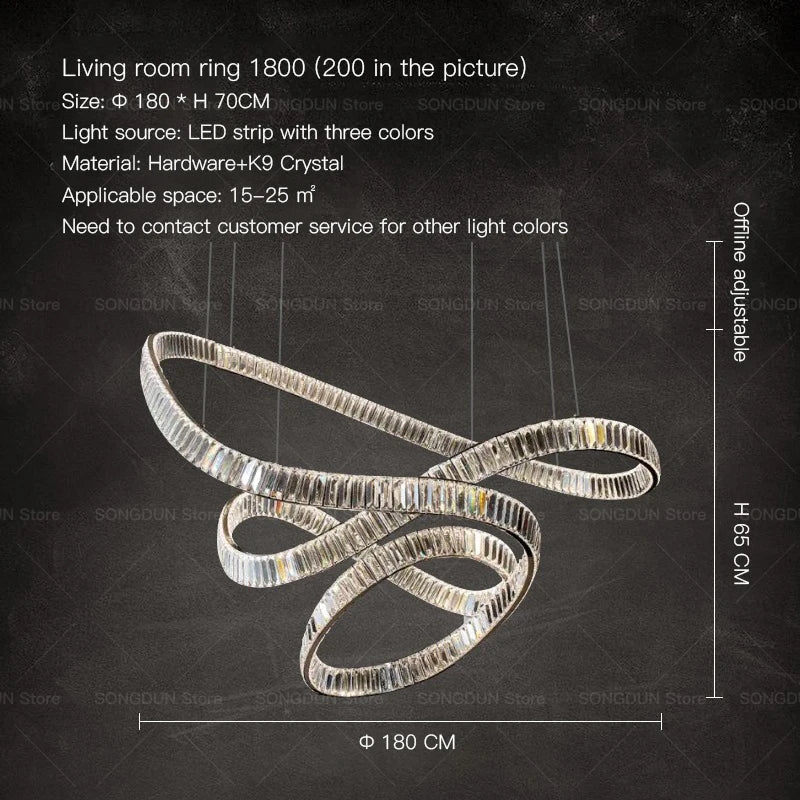 DecorBites™ Crystal Chandelier Luxury Designer Light for Elegant Living Spaces