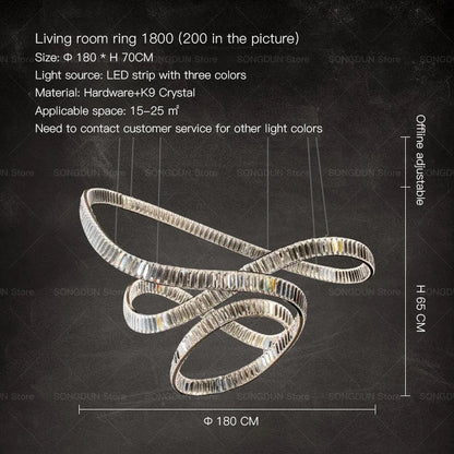 DecorBites™ Crystal Chandelier Luxury Designer Light for Elegant Living Spaces