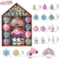 70pcs Christmas Ornaments Boutique Christmas Ball Set Christmas Tree Pendant Home Bedroom New Year Decoration New Year Gift 2024