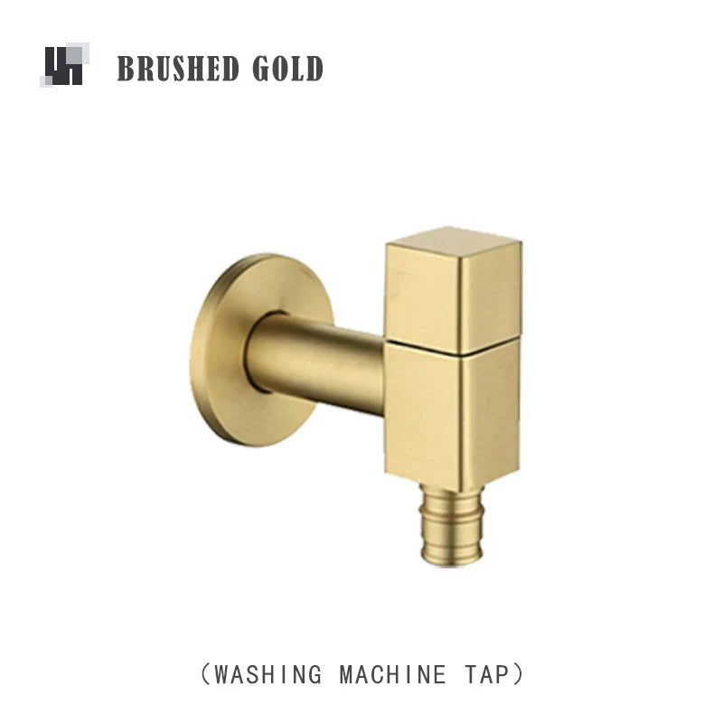 DecorBites™ Brass Black Wall Mount Garden Faucet for Extended Outdoor Use