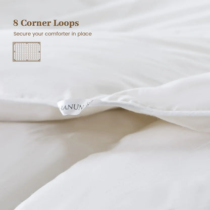 Decobites Premium White Goose Down Comforter - All Season Heavy Weight Insert