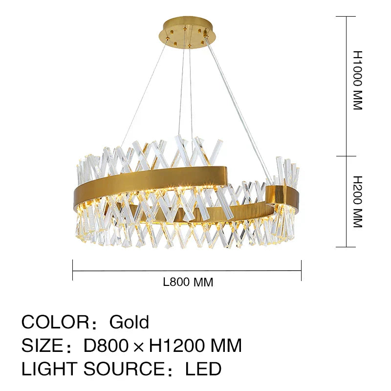 DecorBites™ Crystal Chandelier: Luxury LED Pendant Lighting for Hotel, Lobby, Living Room