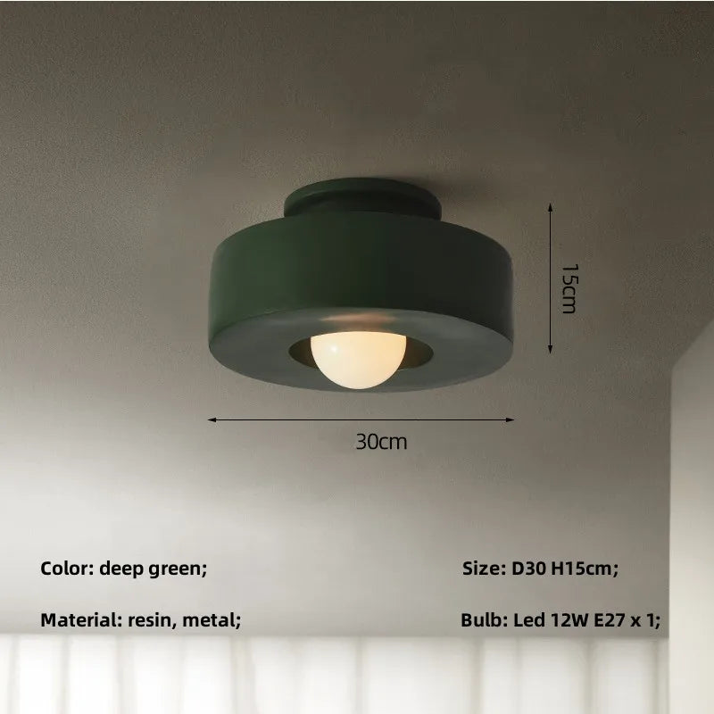 DecorBites™ Led Ceiling Light Macaron Minimalist Small Round Hallway Balcony Bedroom E27