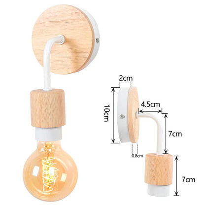 Aplique de pared LED industrial DecorBites™ estilo loft retro con pantalla de hierro E27