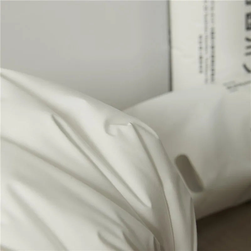 DecorBites™ 100% Cotton Rectangle Neck Pillow - Hotel & Home Solid Color