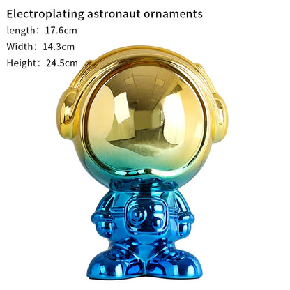 DecorBites™ Astronaut Statue Spaceman Sculpture Modern Desktop Decor Figurine Handicraft Gift