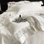 White Lace Cotton Bedding