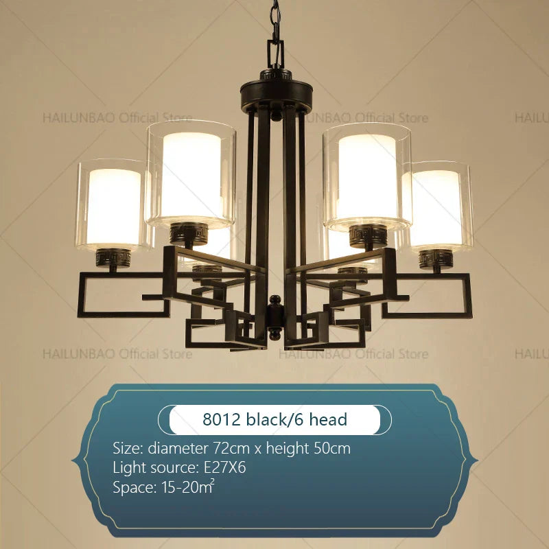 DecorBites™ Chinese Style Luxury Living Room Chandelier for Elegant Homes