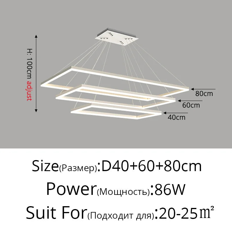 DecorBites™ LED Acrylic Pendant Lights Modern Hanging Lamp for Dining Room Kitchen Loft Decor