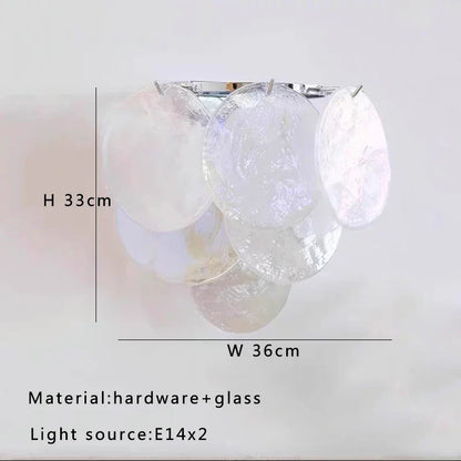 DecorBites™ Big White Glass Ceiling Pendant Lights for Home Decor Hanging Lamp