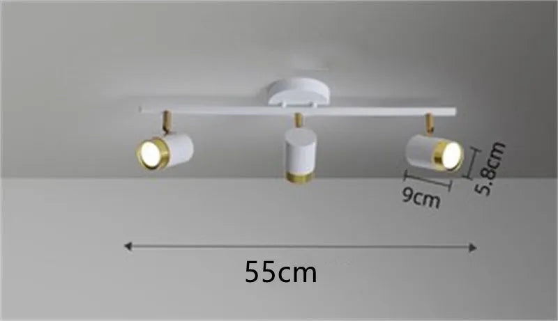 DecorBites™ Ceiling Chandelier Black White LED Spotlight for Living Room Bedroom Dining