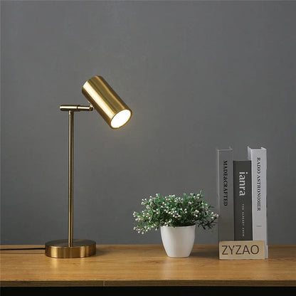 DecorBites™ Golden Table Lamp for Study and Reading, Modern Nordic Bedroom Decor Lighting