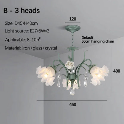 DecorBites™ Crystal Flower Chandelier: Luxury LED French Style for Home, Hotel, or Shop