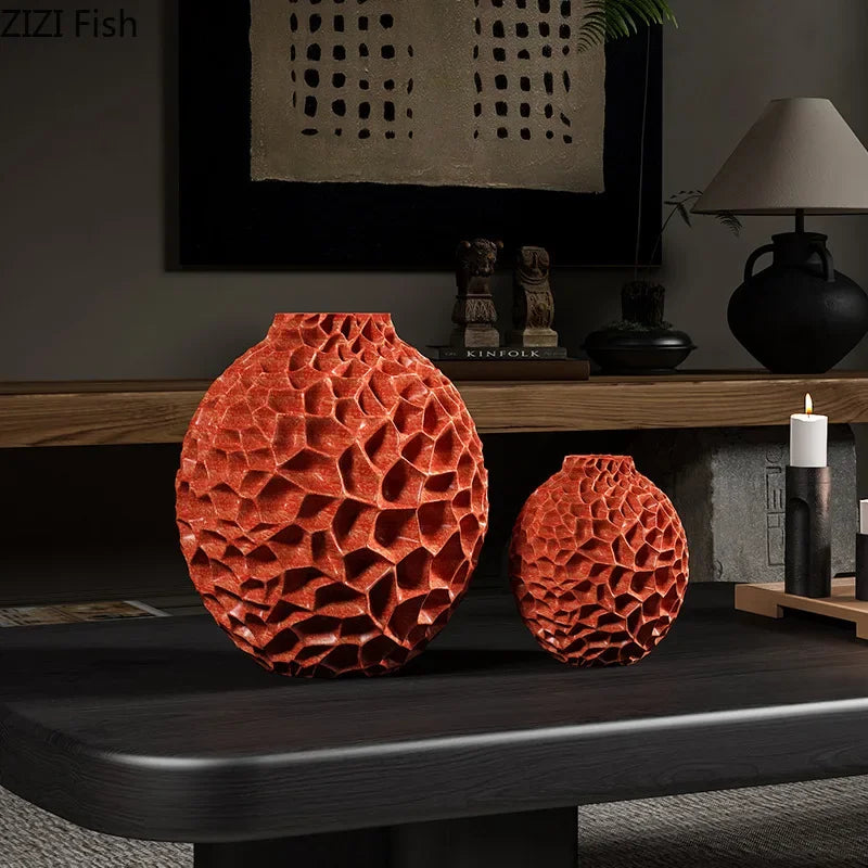 DecorBites™ Honeycomb Vase: Creative Desk Decoration with Artificial Flowers