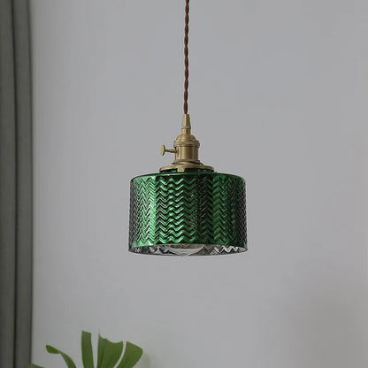 DecorBites™ Green Glass LED Pendant Lights for Indoor Lighting in Home, Living Room, Bar & Coffee