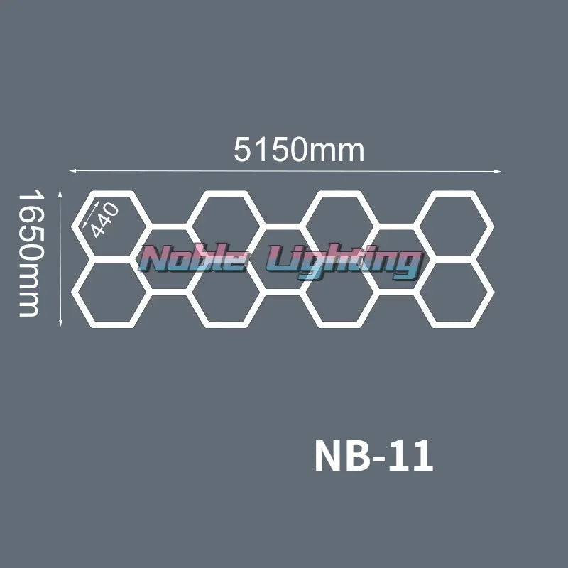 Lámpara de techo LED hexagonal DecorBites™ para barberías y peluquerías en garajes