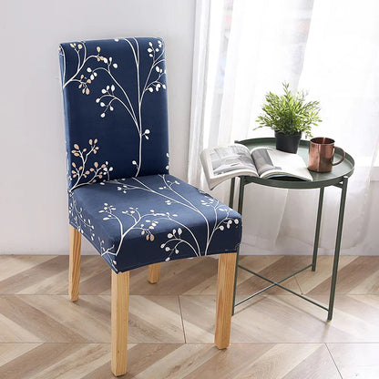 Decobites Stretch Print Chair Cover - Elastic Seat Slipcover