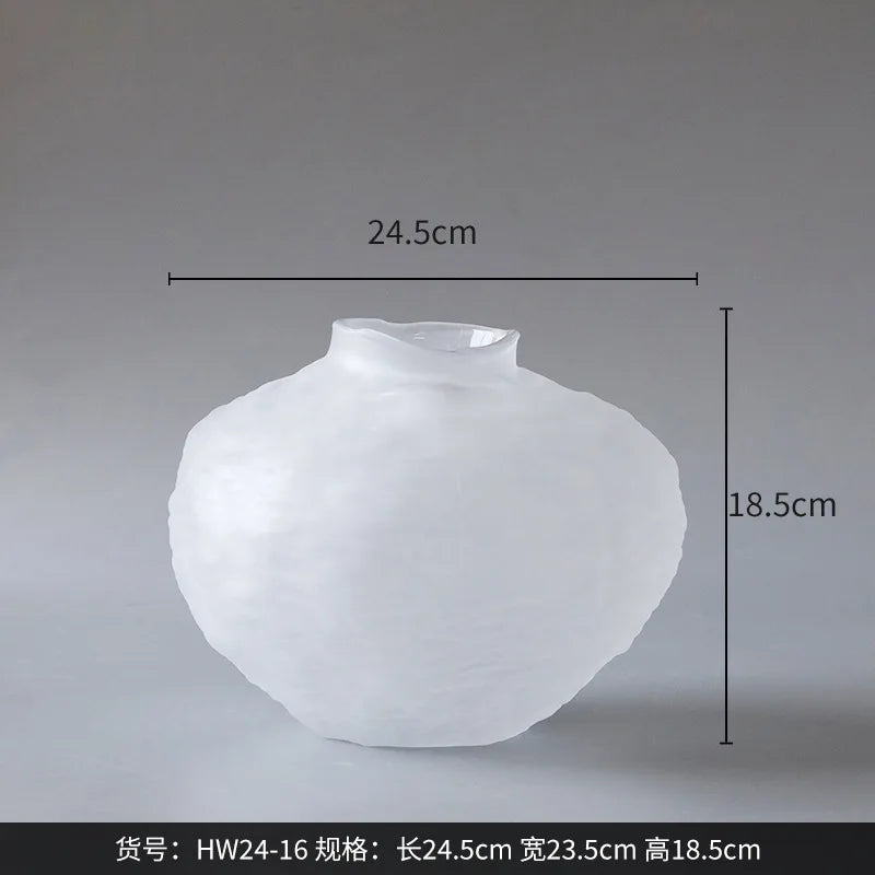 DecorBites™ Glass Pleats Vase for Hydroponics and Flower Arrangement