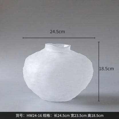 DecorBites™ Glass Pleats Vase for Hydroponics and Flower Arrangement