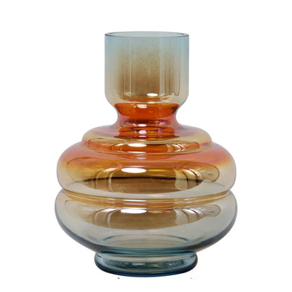 DecorBites™ Gradient Glass Vase for Stylish Flower Arrangements and Home Decor