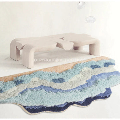 DecorBites™ Boho Chic Mossy Rug: Ultra Soft Hand Tufted Area Carpet for Nordic Bedroom