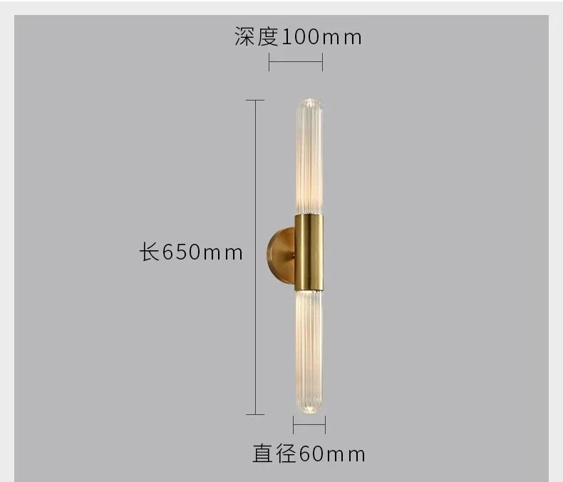 DecorBites™ LED Glass Wall Sconces for Home Decor and Lighting in Gold