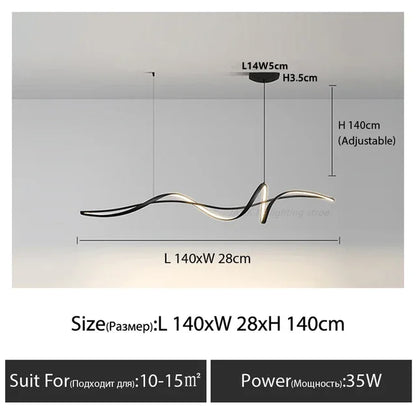 ثريا DecorBites™ LED المصنوعة من الألومنيوم: إضاءة جزيرة طعام عصرية لديكور داخلي أنيق